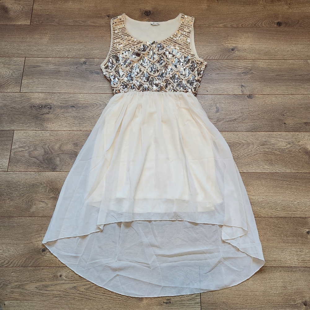 Women's Medium sequins High-low Dress